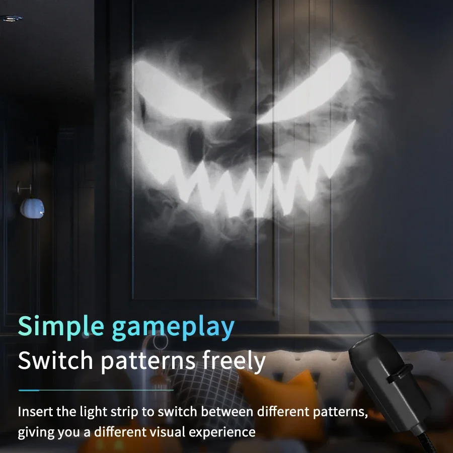 5V USB Plug in Projection Lamp Planet/Halloween/Christmas Theme Replacement Lamp Strip Indoor Ceiling Decoration Projection Lamp