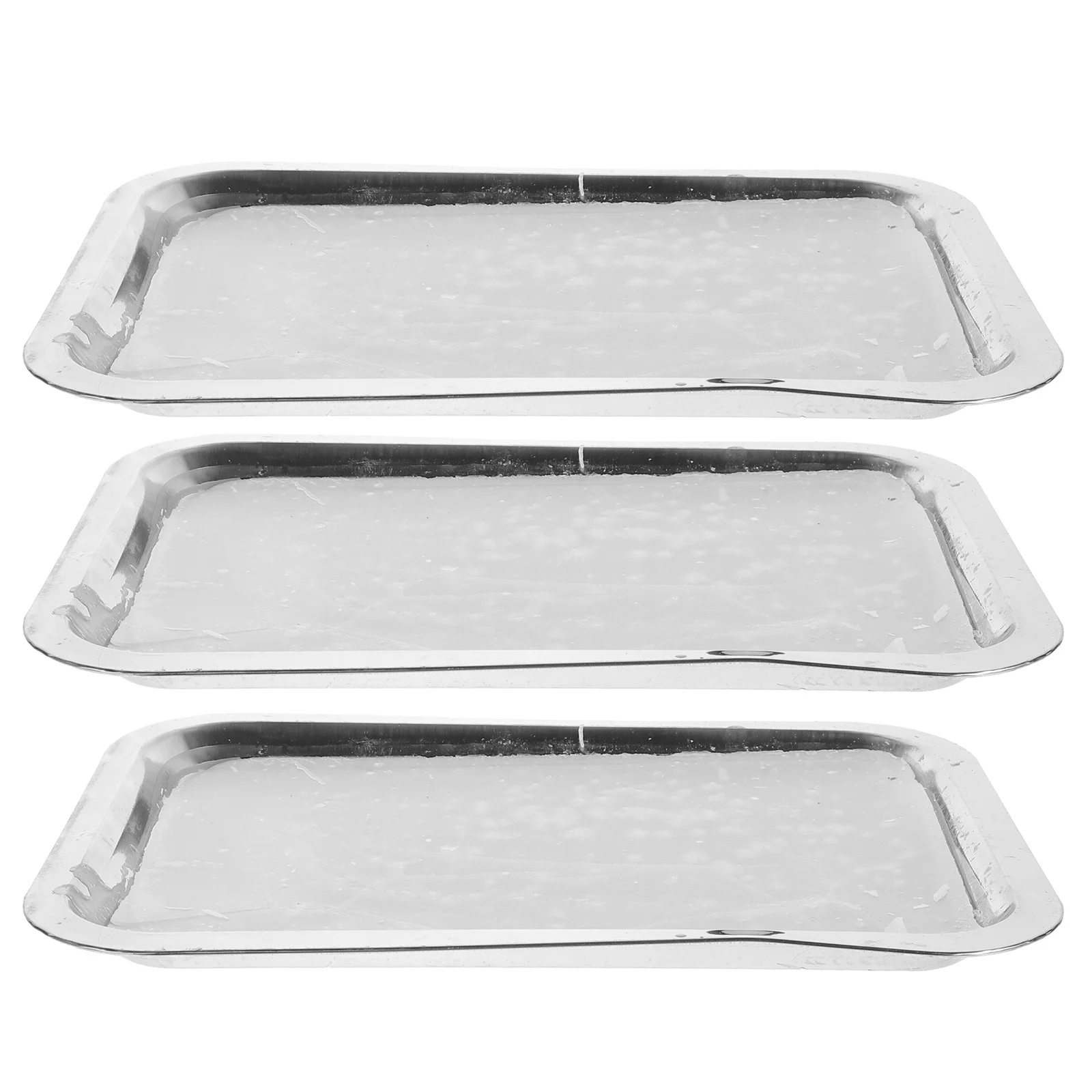 

3Pcs Dissection Tray for Biological Laboratory Wax Tray Stainless Steel Junior Senior Classroom Teaching Junior Class Tool