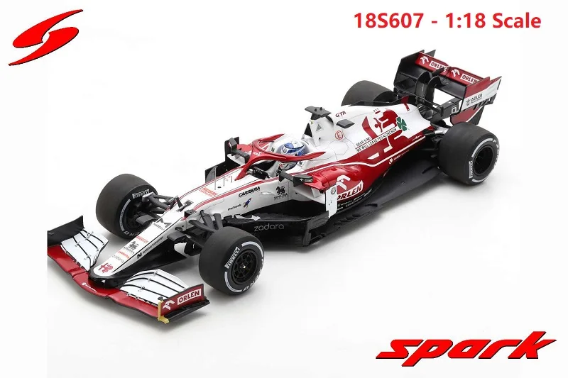 Spark 1:18 F1 2021 Alfa Romeo Racing ORLEN C41 No7 Kimi Abu Dhabi Model Car