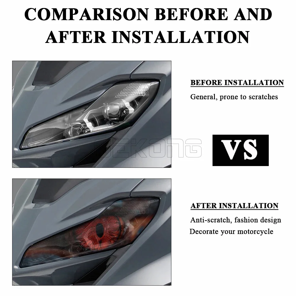 혼다 CBR650R CBR 650R CBR650 650 R 2024 2025 헤드 라이트 데칼 액세서리 용 방수 오토바이 헤드 라이트 가드 스티커
