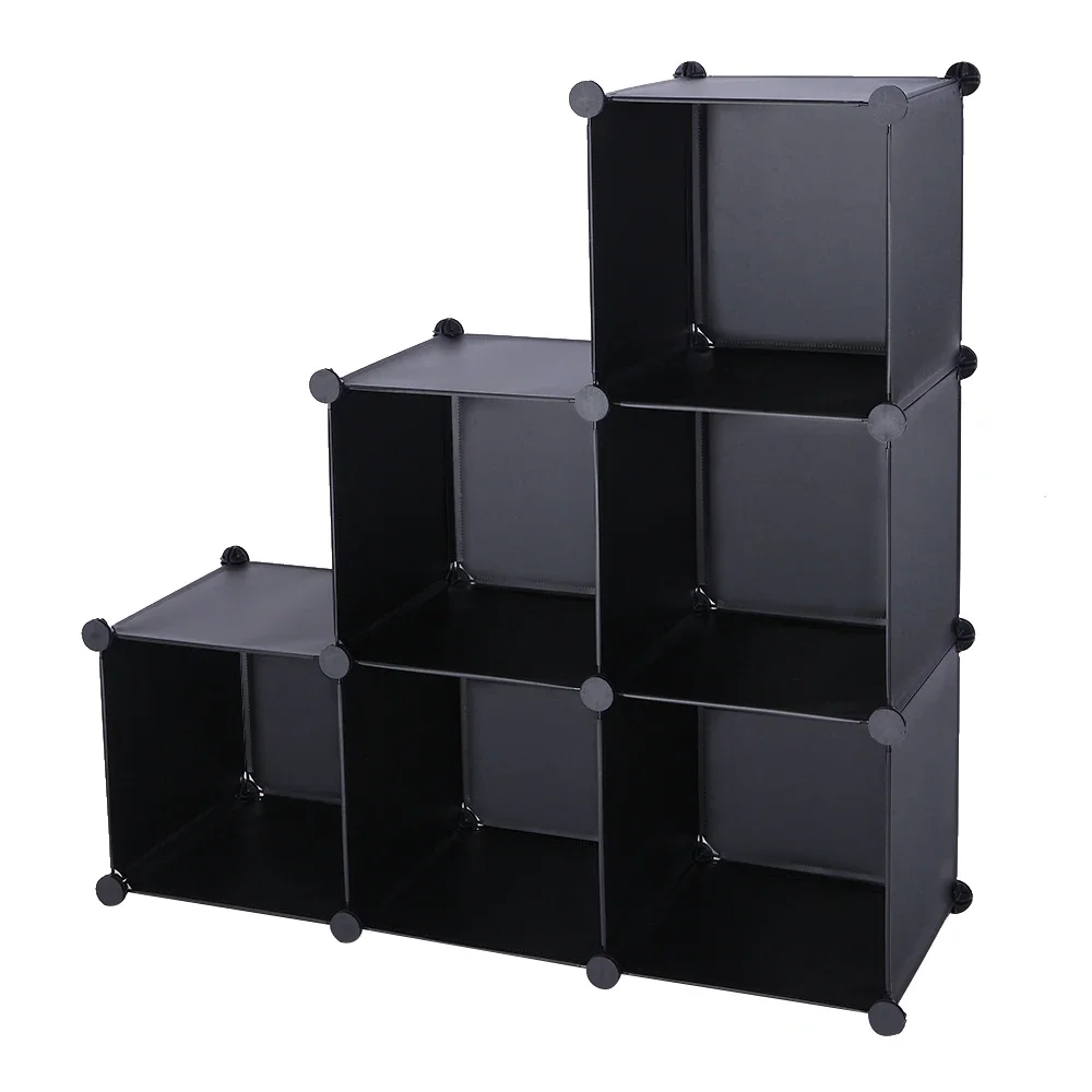 

Cube Storage 6-Cube Closet Organizer Storage Shelves Cubes Organizer DIY Closet Cabinet Black