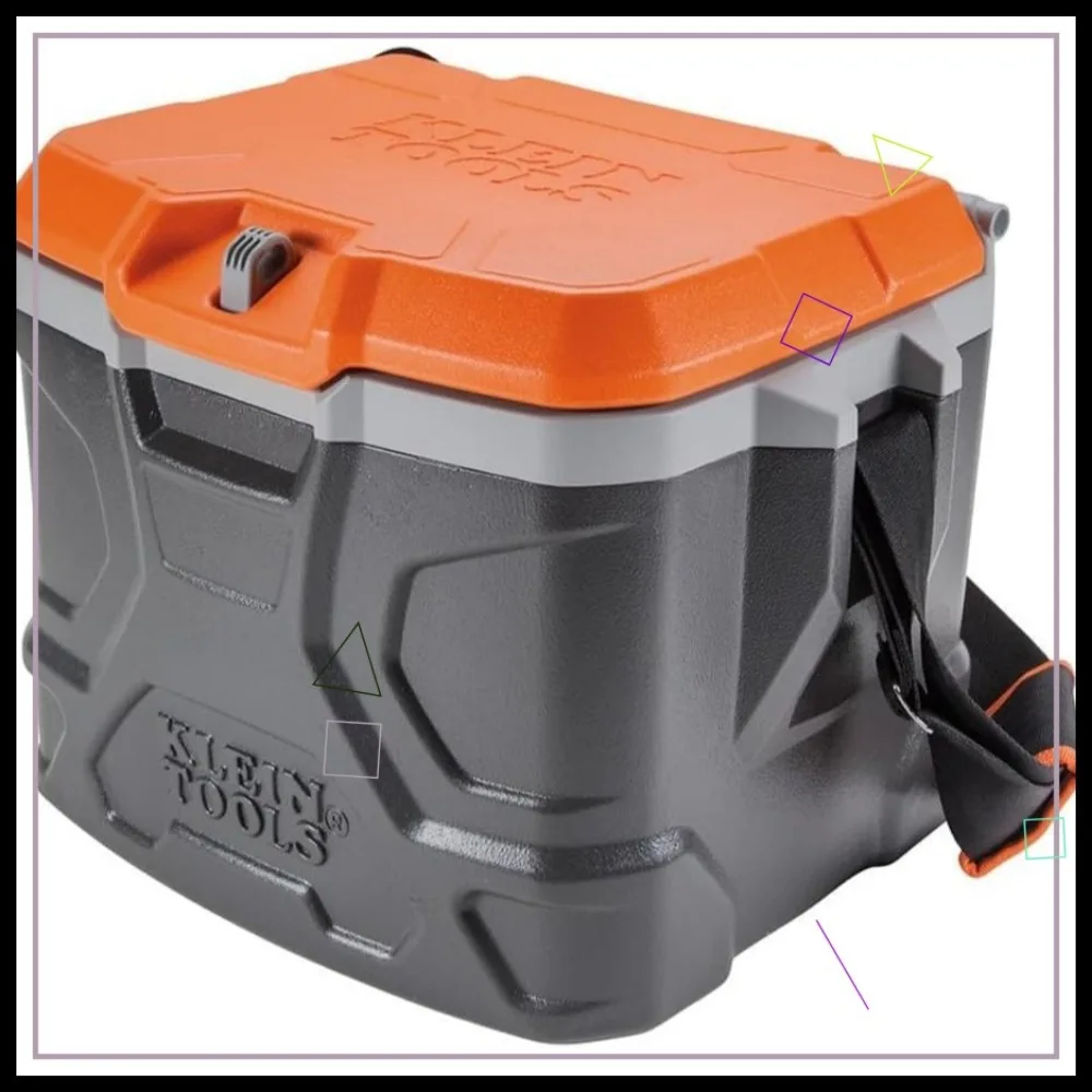

17-Quart Cooler Lunch Box, Holds 18 Cans, Keeps Cool 30 Hours, Seats 300 Lb, Durable Tradesman Box