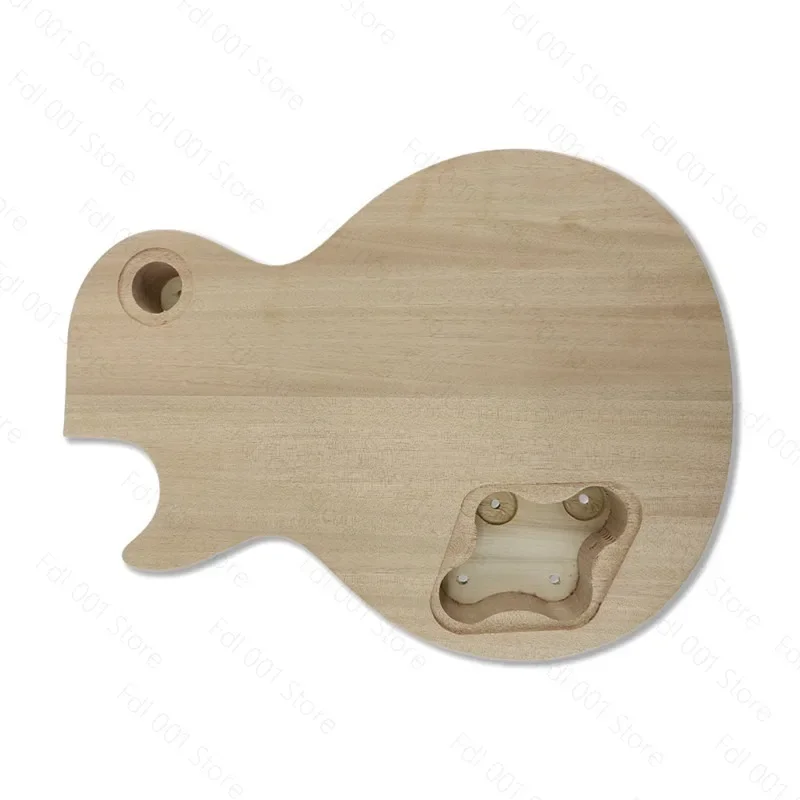 Unfinished LP Style Guitar Body Mahogany Core Flamed Maple Veneer for DIY Electric Guitar Replacement