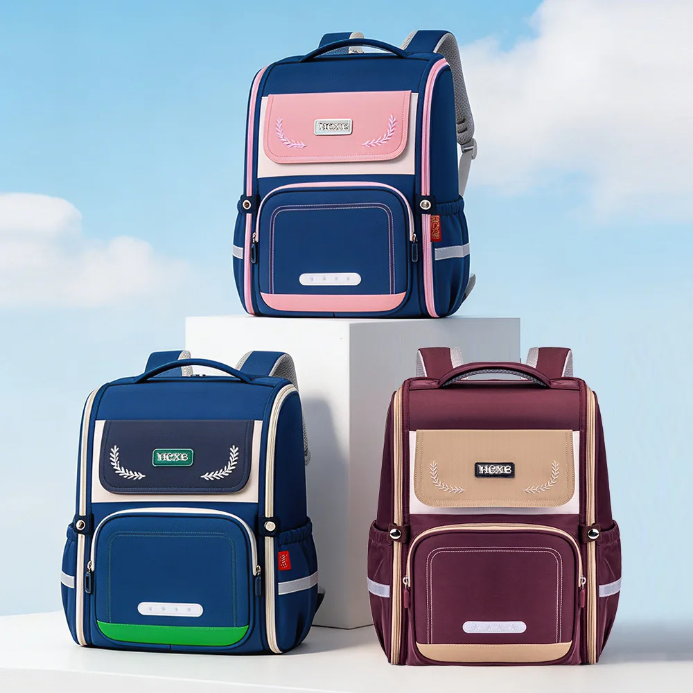 Tas Ransel Penyangga Punggung untuk Siswa SD, Tas Sekolah Kapasitas Besar untuk Anak, Tas Buku Ergonomis untuk Anak