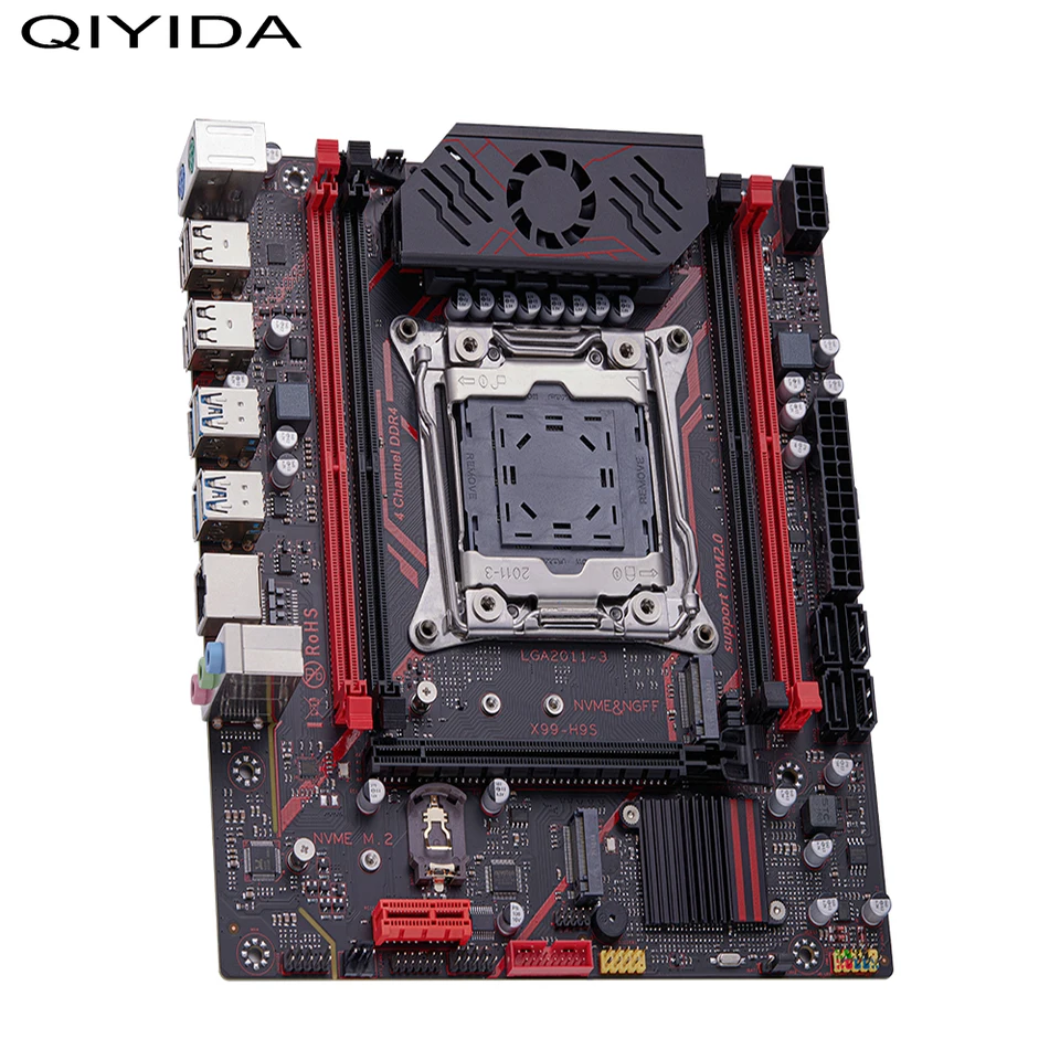 Qiyida X99 マザーボードキット LGA2011 3 Xeon E5 2680 V4 2*8GB 16GB