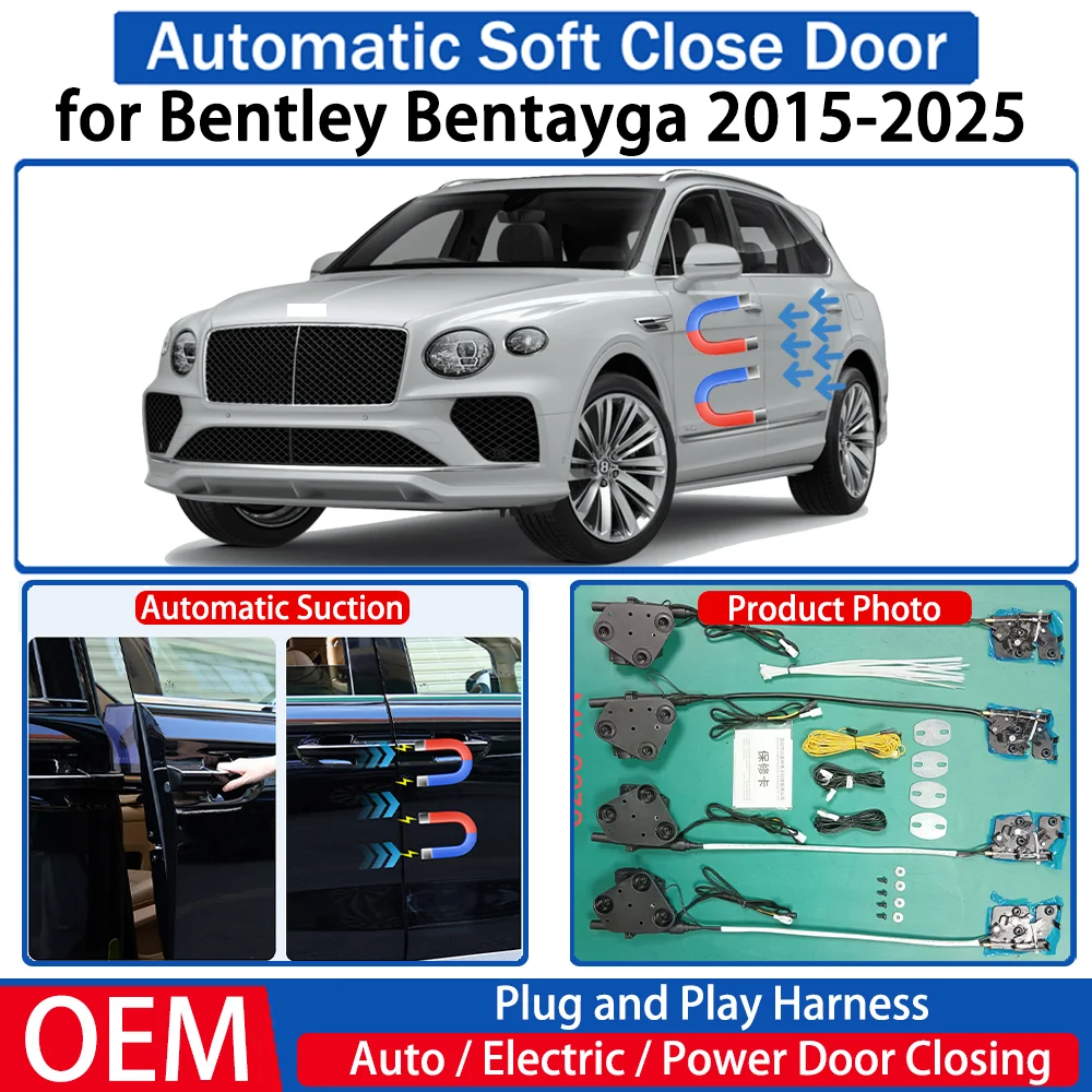 

ZJCGO for Bentley Bentayga 2015-2025 Car OEM Automatic Soft Close Door Electric Suction Kit Auto Power Closing System Plug＆play