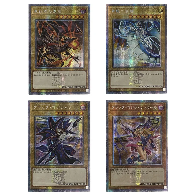 Black Magician Girl Flash Card Blue-Eyes White Dragon Red-Eyes Black Yu-Gi-Oh! Tcg Diy Action Spielzeugfiguren Anime Game Collection