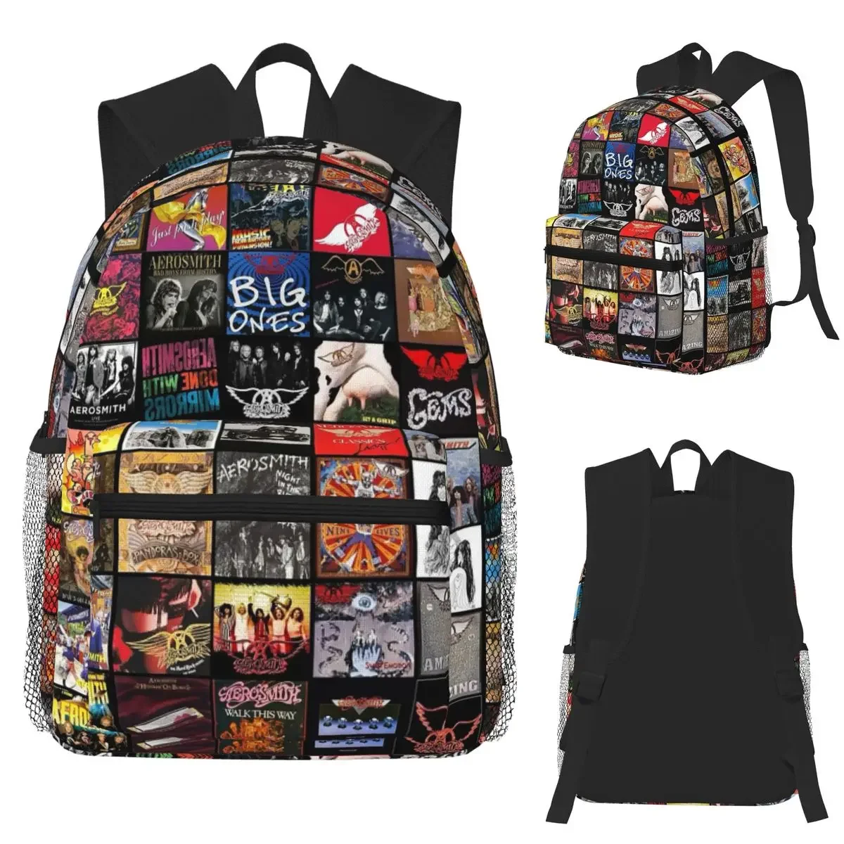 

Est.1970 Music Rock Band Aerosmith Student Backpack School Bag Hiking Travel Daypack for Men Women Fashion Bookbag Shoulder Bags