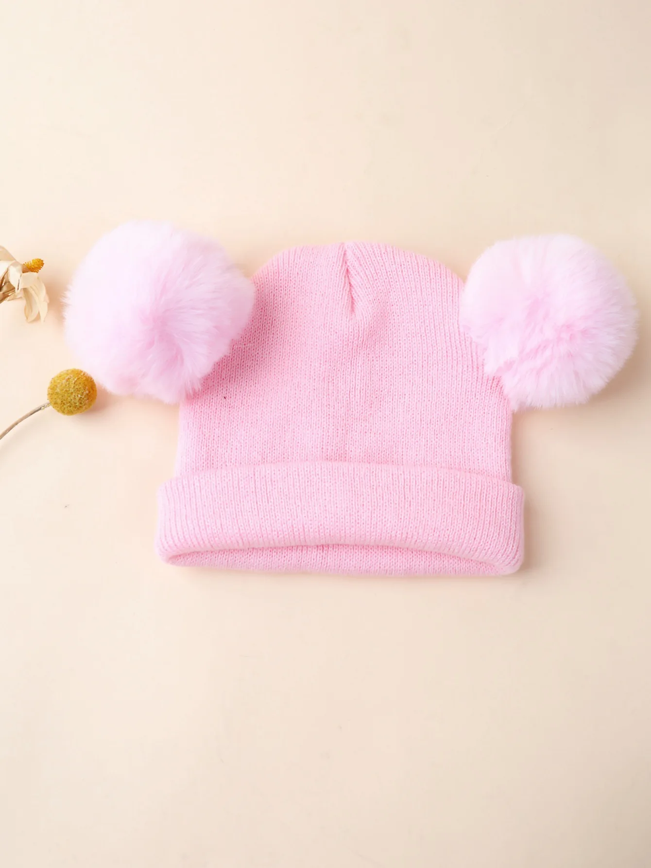 

Baby Knit Beanie hat for Infants Toddlers Autumn Winter Baby Warm Knitted Hats With Pom Kids Boys Girls Knit Hat Solid Gift