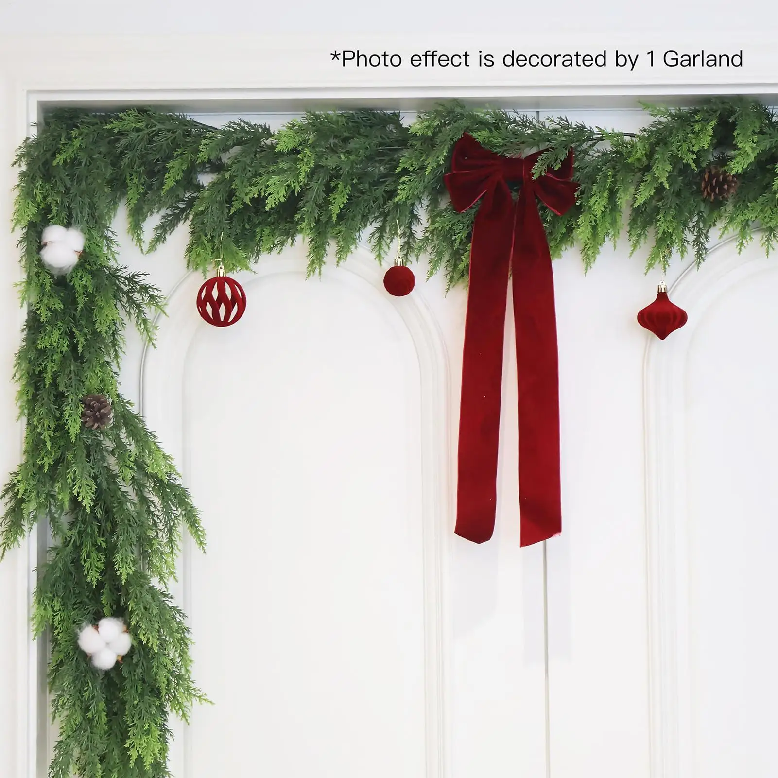 150/180/270 cm Künstliche Pflanzen Weihnachten Girlande DIY Kranz Weihnachten Navidad Hause Dekoration Kiefer Rattan Hängen ornament – Detail 11