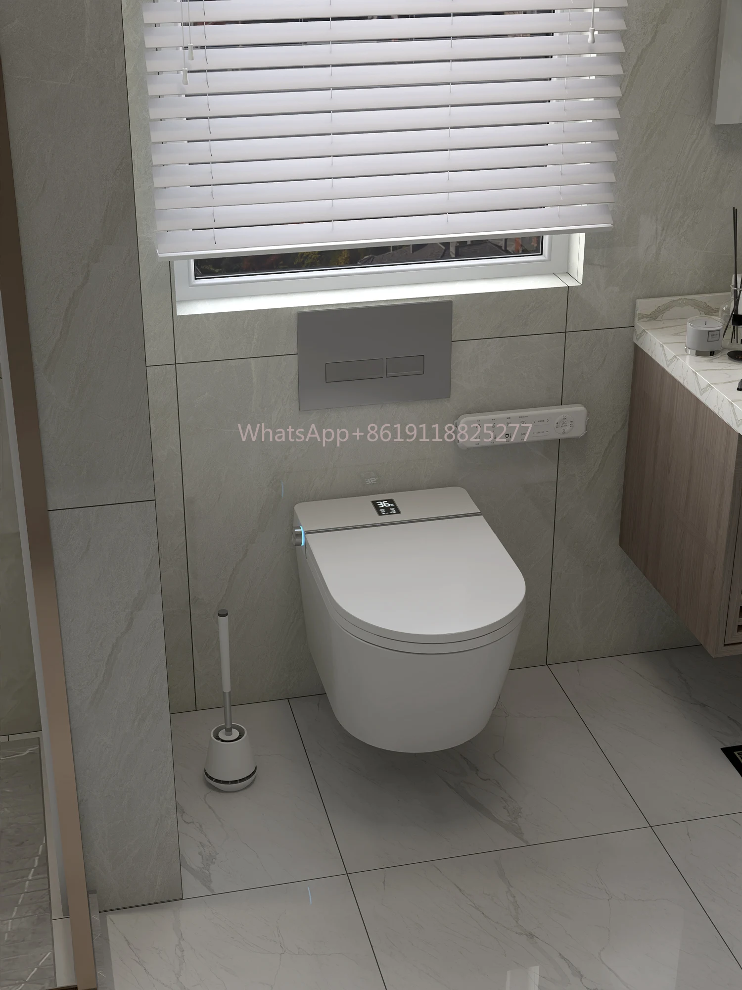 

Automatic Intelligent Smart Toilet Bowl Square Auto Open Modern Closestool Toilet Commode Bathroom Electric Wc Full