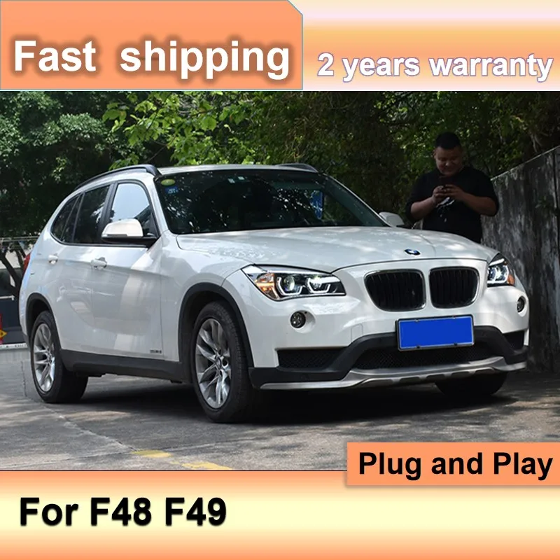 Car Accessories for BMW X1 F48 Head Lamp 2016-2019 BMW F49 headlight DRL Turn Signal High Beam Projector Lens