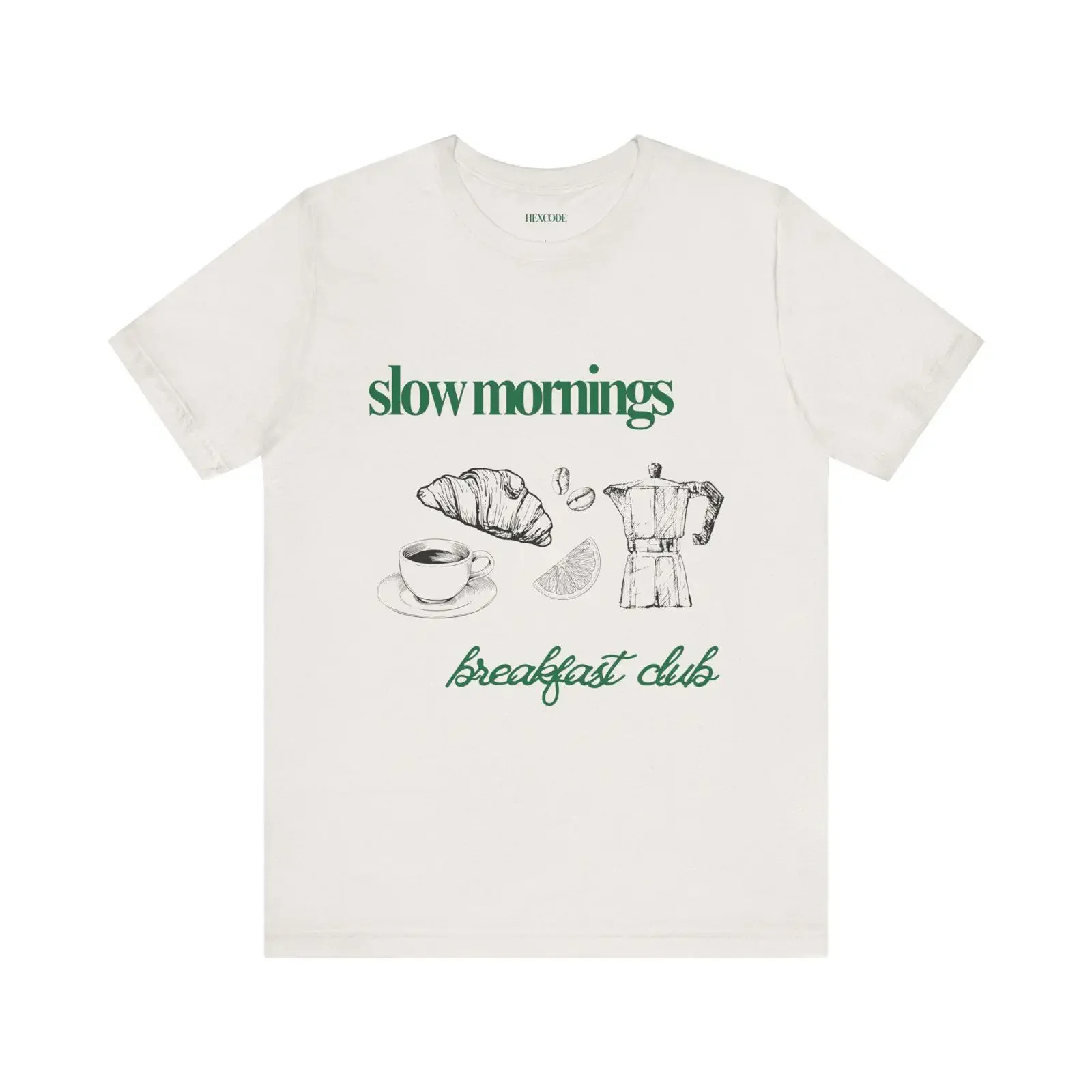 Slow Mornings Coffee Club T Shirt Comfy Lounge Wear vintage Washed Stylish Versatile Casual designer clothes graphic homme Soft