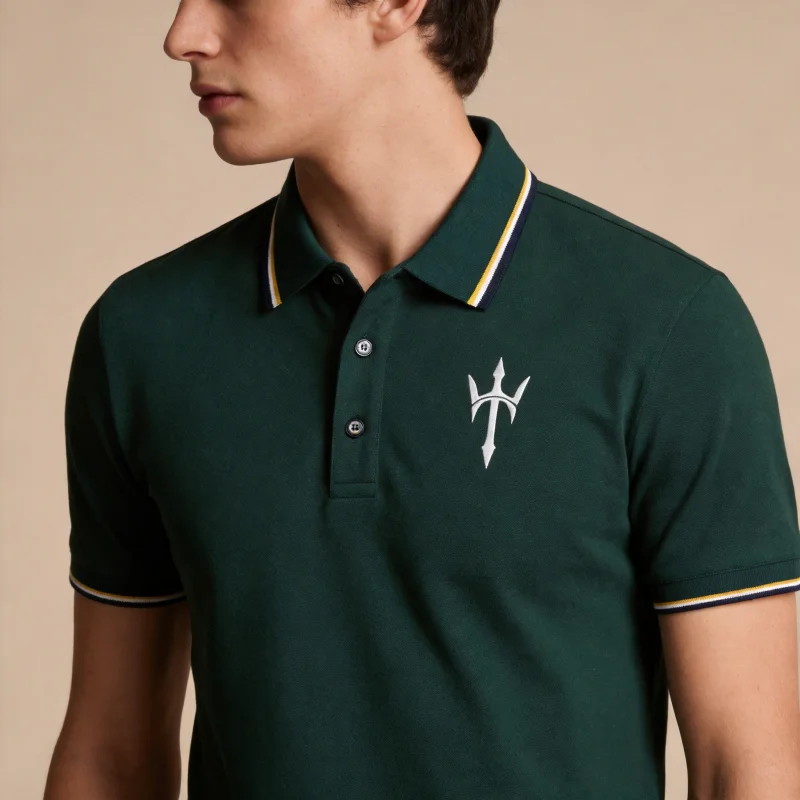 

Summer Men's Short-sleeved T-shirt Lapel High-end Heat Transfer Plus Fat Enlargement Business POLO Shirt Loose Casual Top Trend