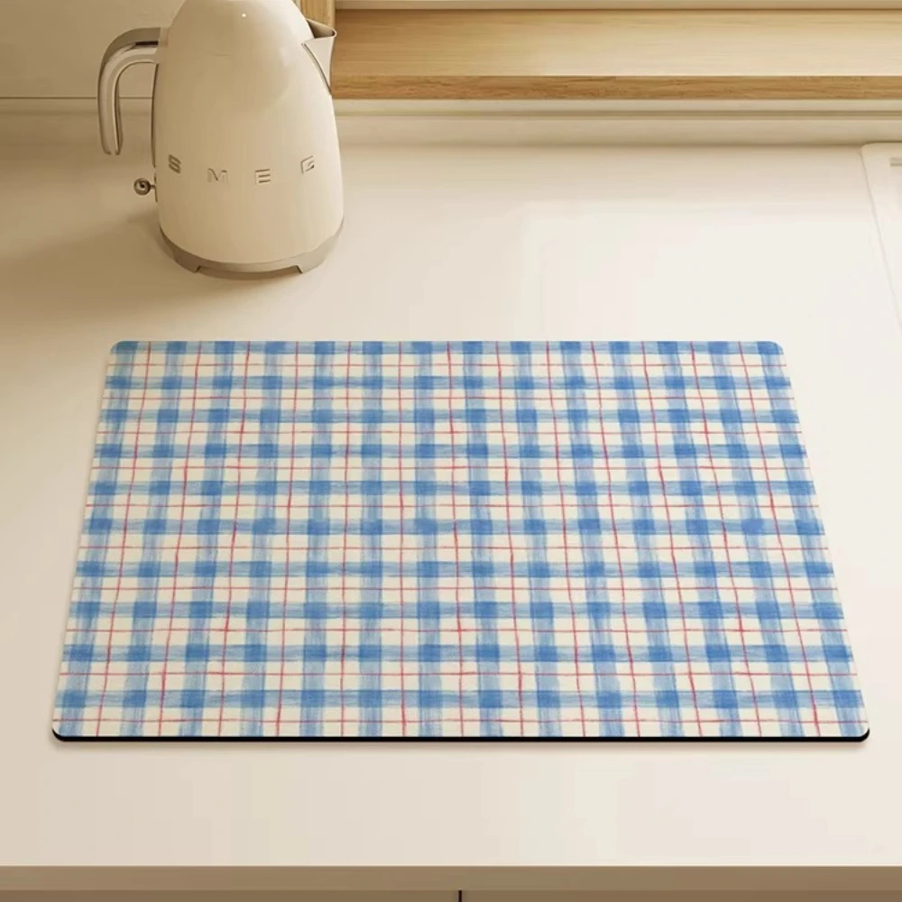 

Multi-functional Absorbent Placemat Home Bathroom Washbasin Desktop Bar Counter Mat Kitchen Sink Tableware Desktop Draining Pad