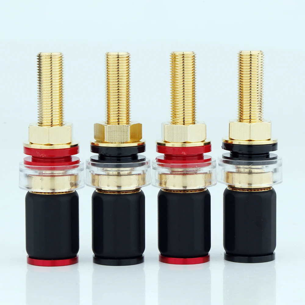 

Preffair 4Pcs Hifi BP1127 Gold Plated Audio Binding Post Speaker Terminal For Amplifier/Speaker