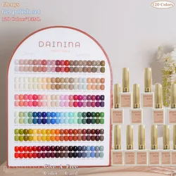 Glenys 120 color nail polish gel net red new semi permanent immersion gel nail salon special nail art varnish set wholesale