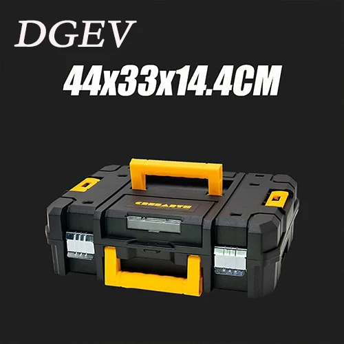 DGEV Multifunctionele Grote Capaciteit Stapelbare Gereedschapskist Set, Grote Hardware Uitgebreide Opbergbox