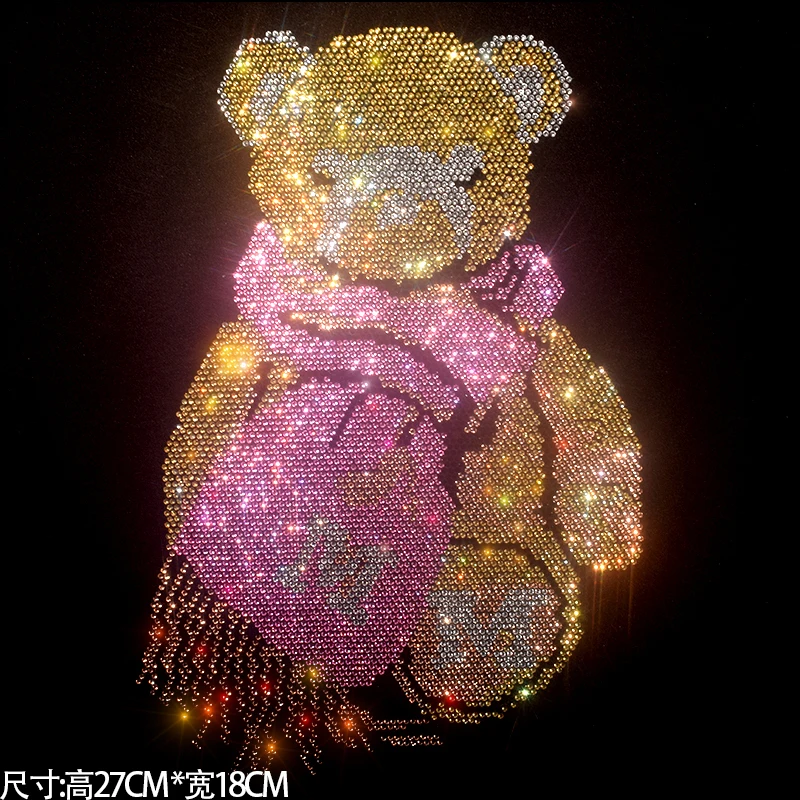 

Creative Teddy Bear Fashion Iron-On Stickers Sequins DIY Iron On Clothes T-shirt Clothing Accessories