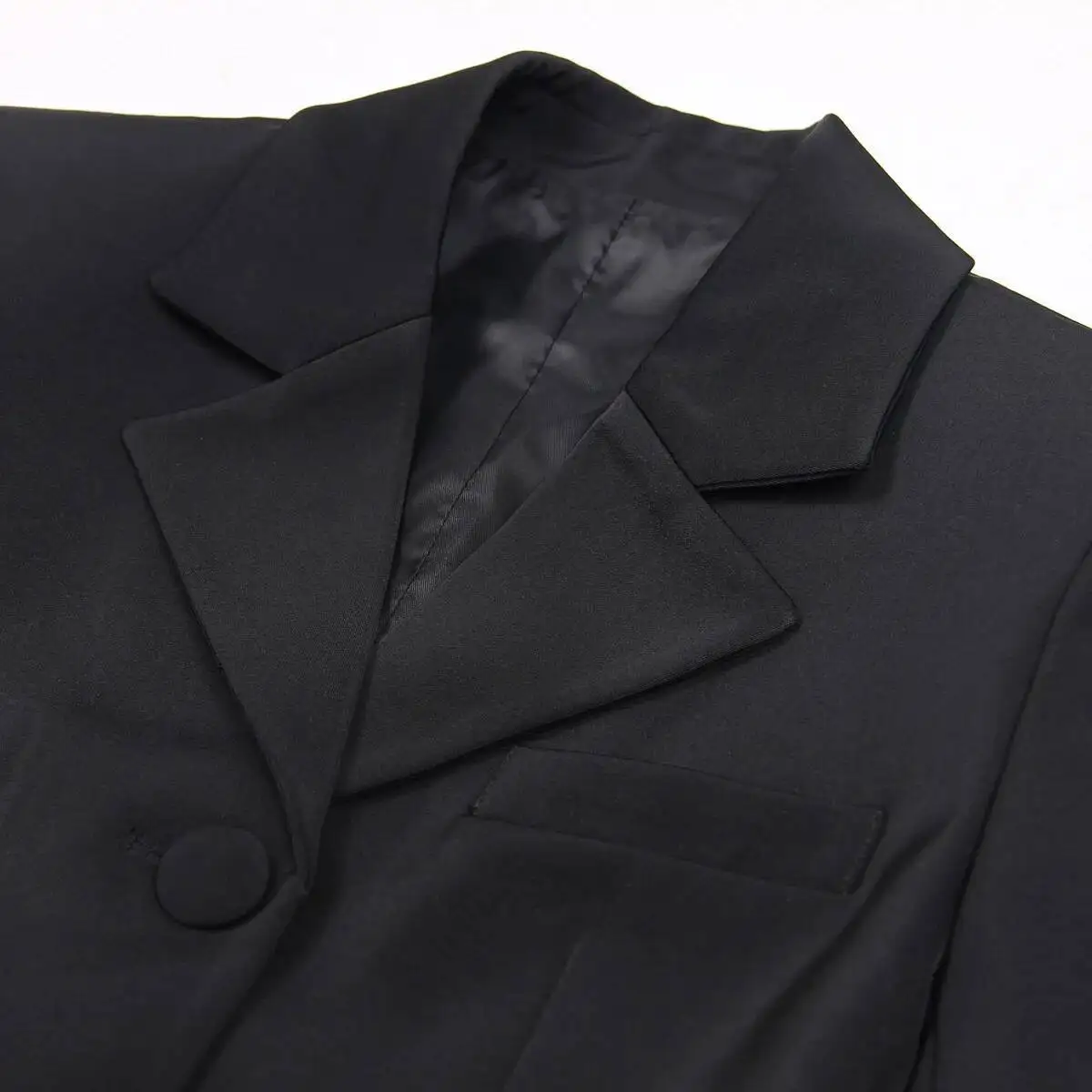 LEOSOXSTemperament Sukienki wyszczuplające talię z odkrytymi plecami, kontrastowe kolory, damska marynarka z kokardą, długa sukienka do połowy łydki, modny czarny trencz 2025