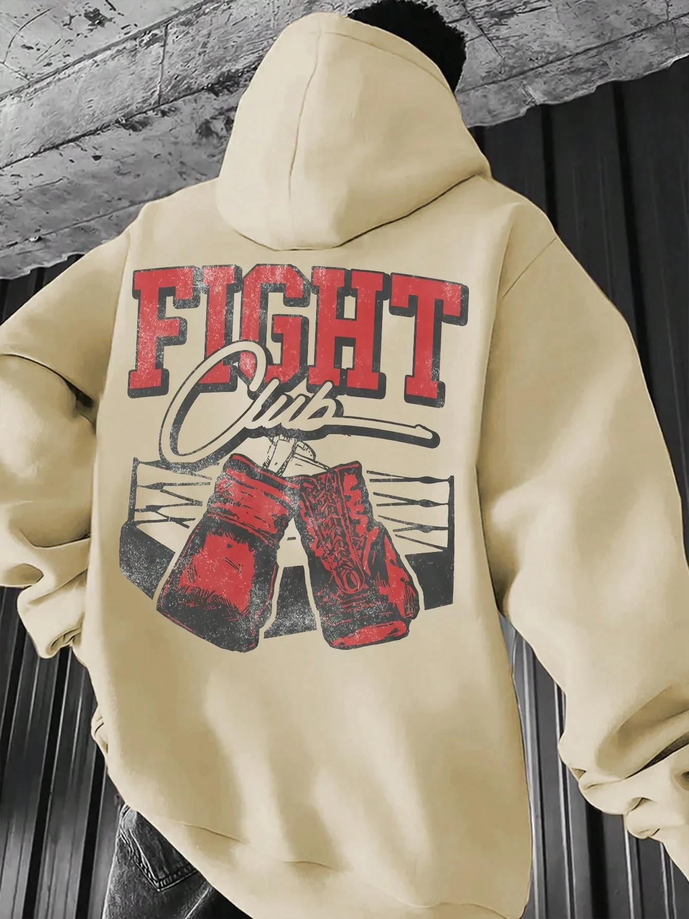 

Толстовка с забавным боксерским графическим принтом в стиле ретро и карманами, мужская повседневная толстовка с длинными рукавами и шнурком, осень и зима