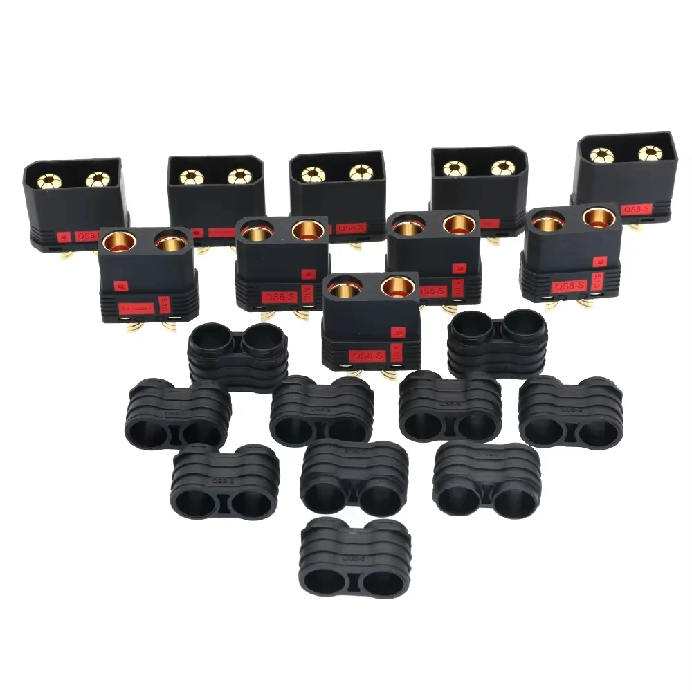 5/2/1 Pcs QS8 Anti-Spark Connector 110A High Current Gold Plated Plug Male Female for RC Plant Protection Drone