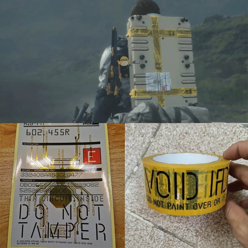 

Game Death Stranding Damage Sensing Tape Cosplay Adhesive Tape Express Waybill Sticker Luggage Paste Paper Accessories Prop