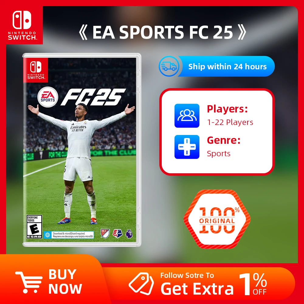 Original Nintendo Switch Game Deals - EA SPORTS FC 25 - Games Physical Cartridge Support TV Tabletop Handheld Mode