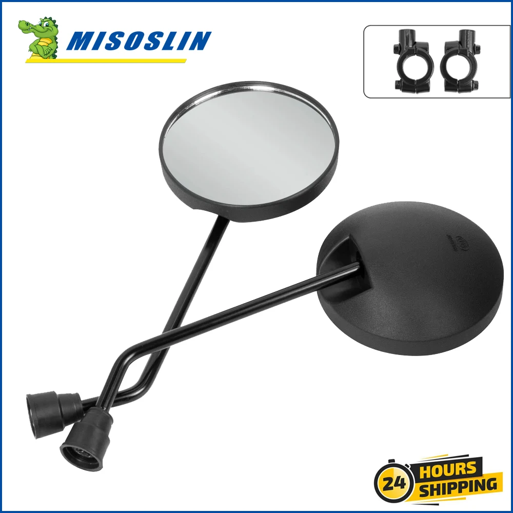 E-bike Rearview Mirror Round Handlebar Reflector Convex for Niu Electric N1/N1S/M1/U1 Eletcric Scooter Motorcycle Mirrors Parts