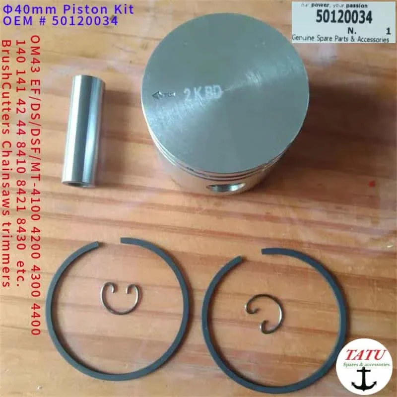 40mm OM43 PISTON KIT 50120034 FOR SPECIFIC EMAK OLEO-MAC SPARTA 43 EFCO 4300 MT4100S 4400 4200 141 STARK 42 44 CYLINDER ASSEMBLY