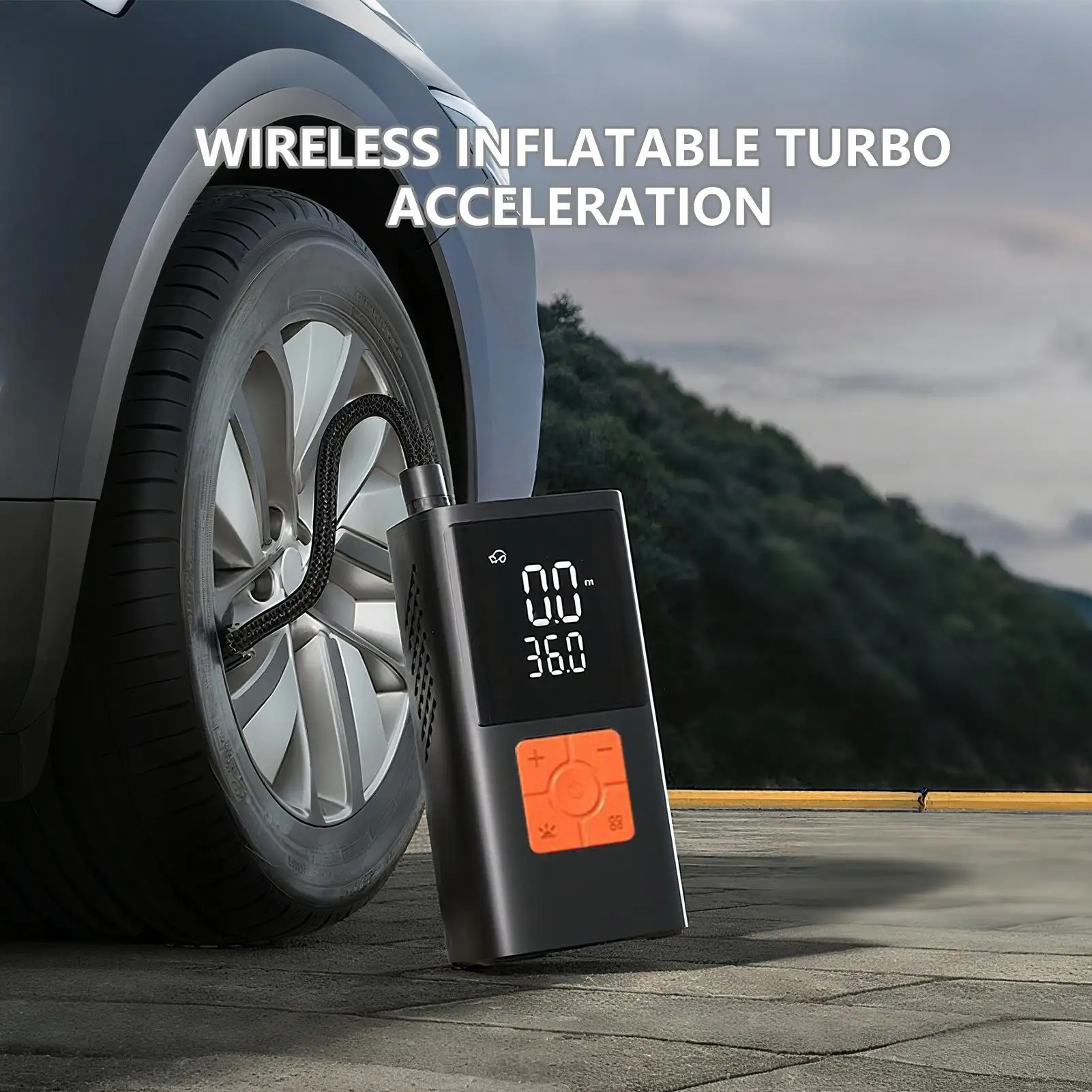 

Portable Tire Inflator Outdoor Air Pump Rechargeable Light Tire Inflator With Digital Pressure Gauge For Motorcycle Truck Ball