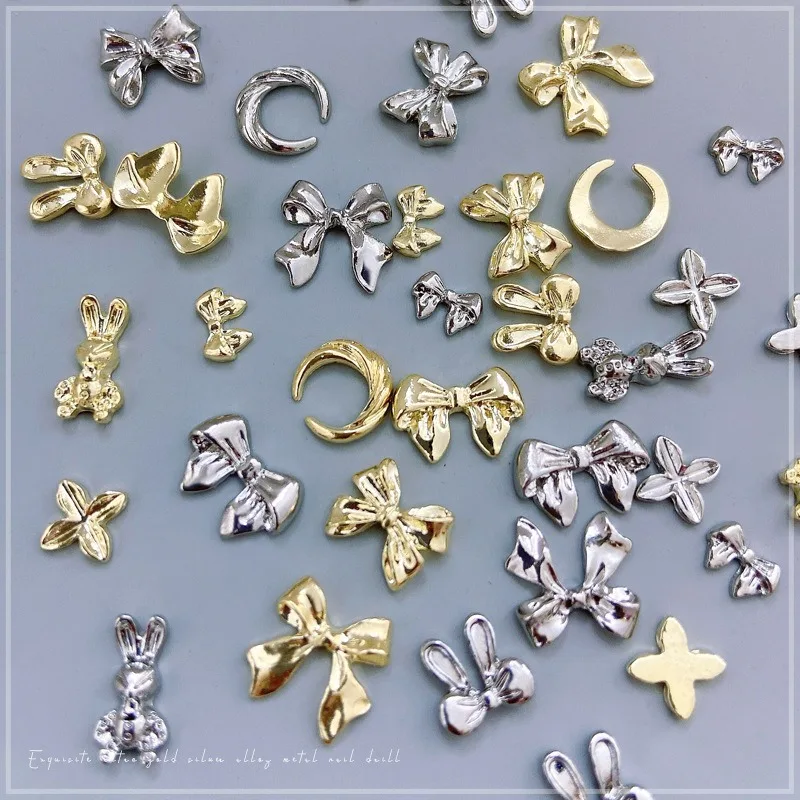 10PCS Butterfly Parts Ribbon Parts Ribbon Decorations for Nail Charms Bow Charm Nail Figures Bows Kawaii Charms Nail Accessories