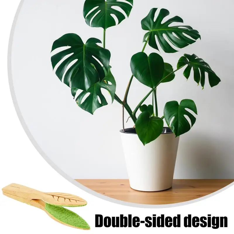 Plant Leaf Cleaning Tongs Garden Yard Wooden Leaf Cleaning Tool Portable Handheld Leaf Cleaning Brush Clip Lint Cleaning Tool