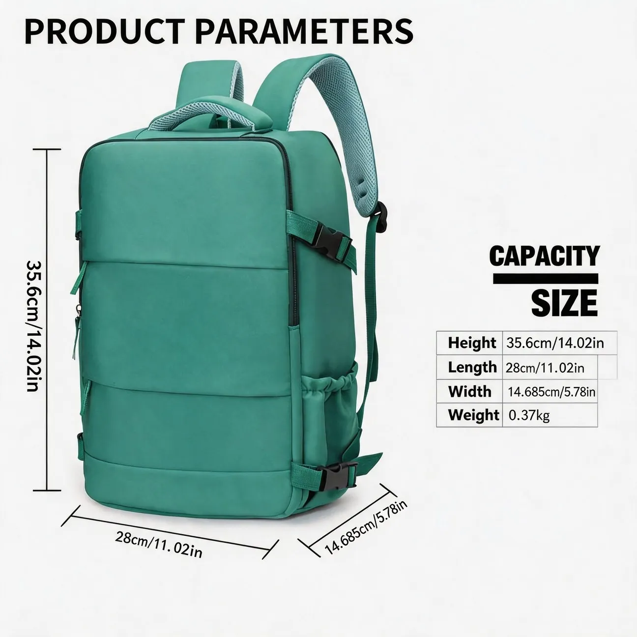 Office Storage Laptop Backpack Shoe Compartment Travel Comfortable Handle