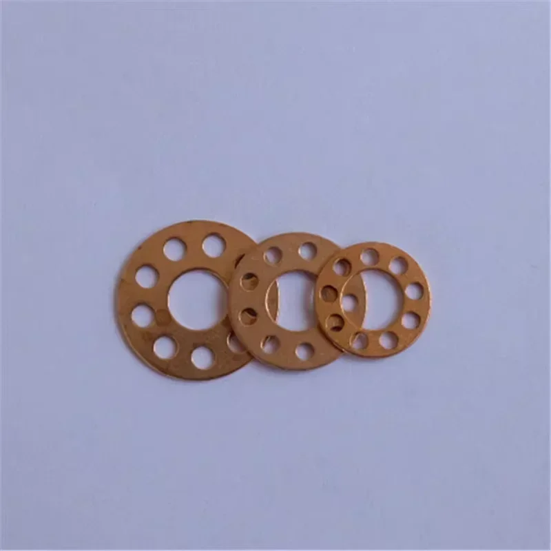 10 Uds. Arandelas de latón de 14x5,2x0,5mm, junta de almacenamiento de aceite, arandela de latón de 10x5,2x0,5mm, accesorios para cuchillos plegables, herramientas 12x5,2x0,5mm
