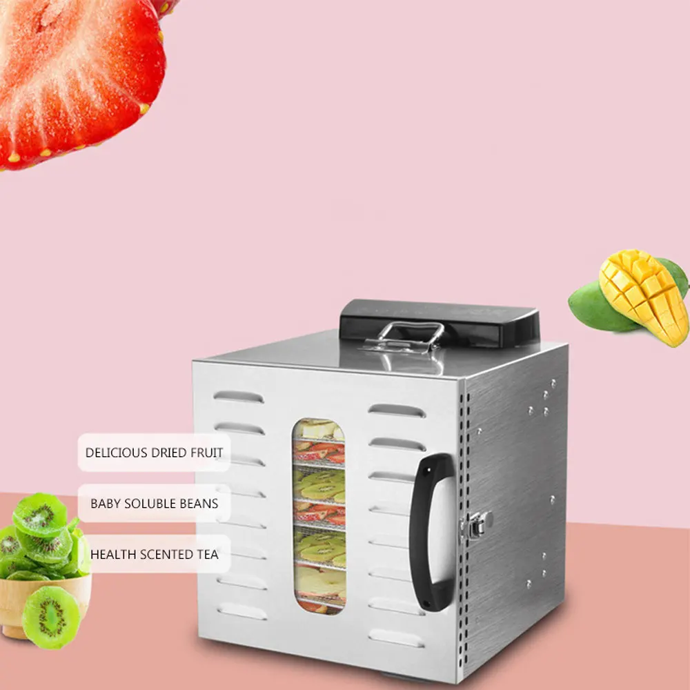 

8 layer Stainless Steel Dried Fruit and Vegetable Dyer Vegetables Dehydrator Food Dehydration Dryer Dried Fruit Machine