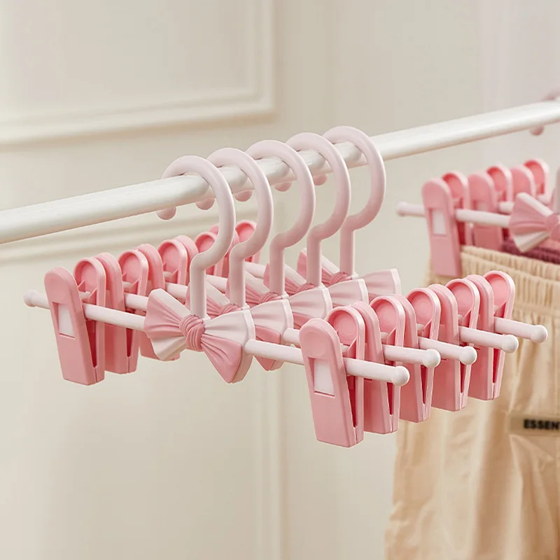 Children's Non-Slip Clothes Hanger Trouser Press Adjustable Stretchable Pants Rack Home Non-Slip Baby Child Clothes Hanger