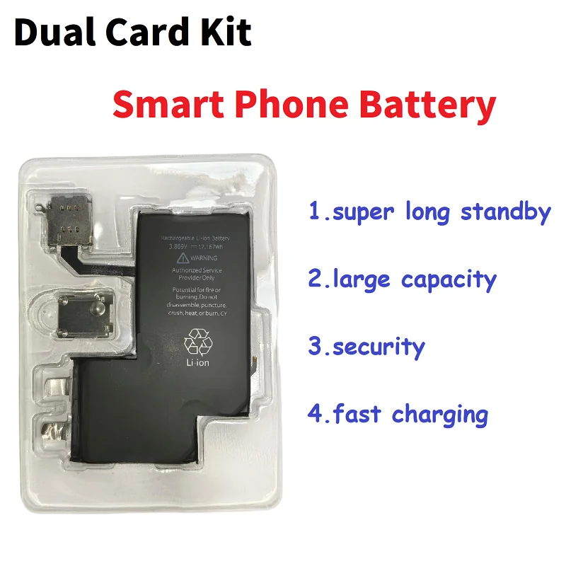 Li-ion-polymeerbatterij met standaardcapaciteit voor iPhone 15 pro Max - ESIM naar Dual Sim Dubbele kaartsleuf Wylie Repair Tablet Tool Kit