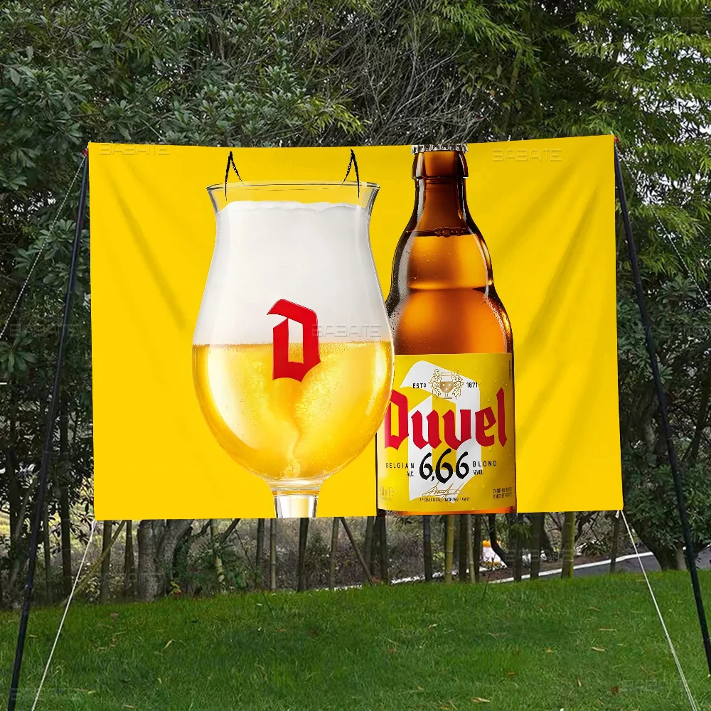 Duvel Beer Small Size Cheerleading Banner Hand Pulled Flag Outdoor Atmosphere Flags