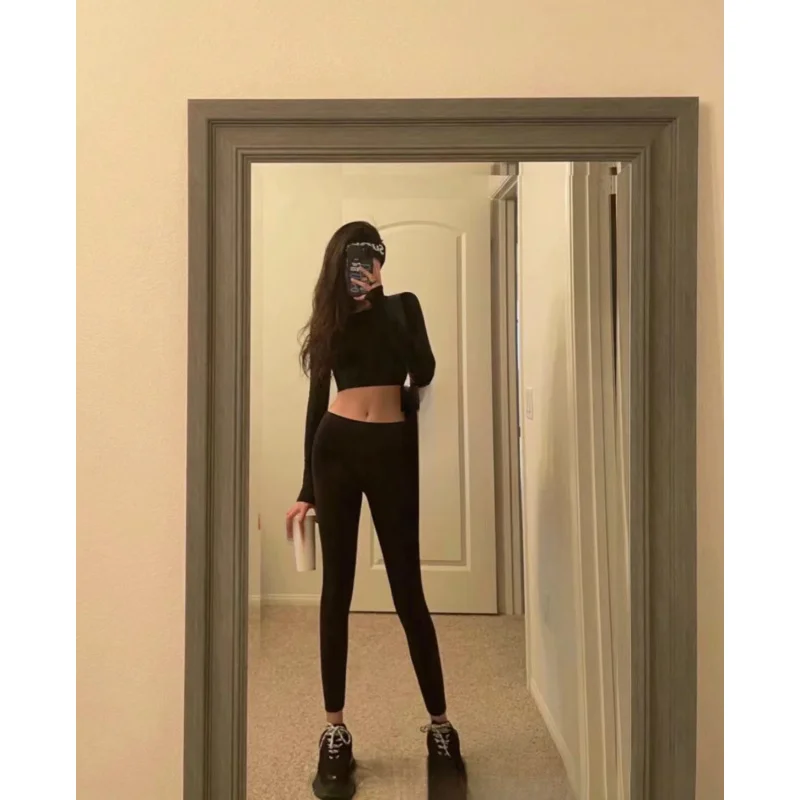 Women Winter Fleece Lined Yoga Pants High Waist Slim Fit Warm Stretch Leggings Soft Naked Feel Workout Fitness Trousers