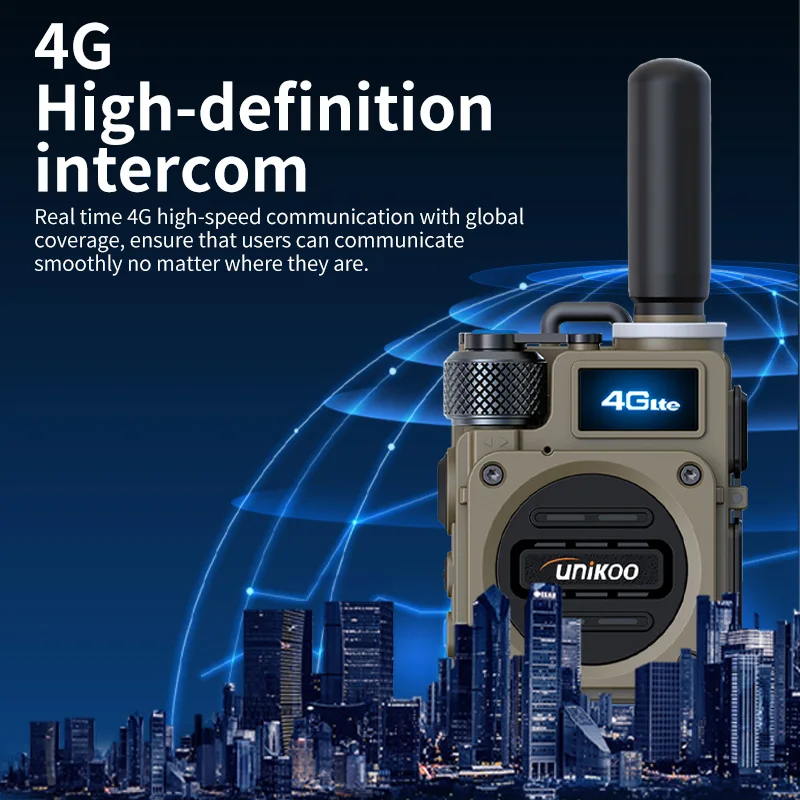 2 قطعة Unikoo UP520 جهاز اتصال لاسلكي 4g مع بطاقة Sim اتصال داخلي رقمي طويل المدى 5000 ميل POC جهاز اتصال لاسلكي (مجاني) #2