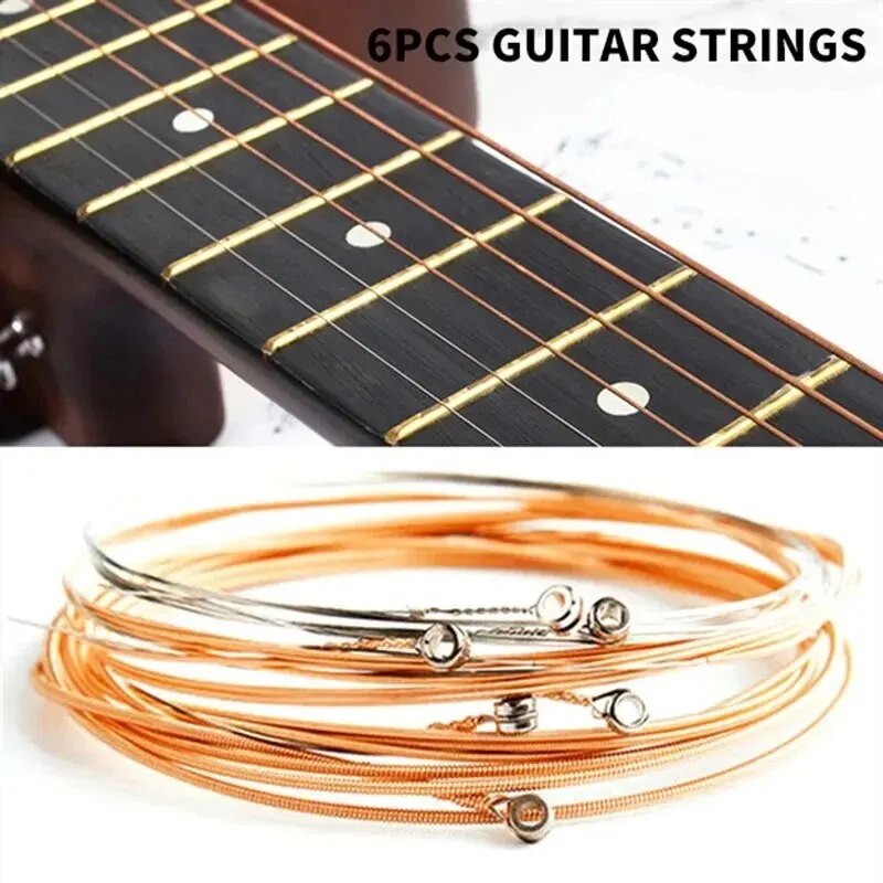 Miwayer 1 SET 6 Pieces Copper Guitar Strings 1-6 for Classical Classic Steel Wire Classic Acoustic Folk Guitar Parts Accessories