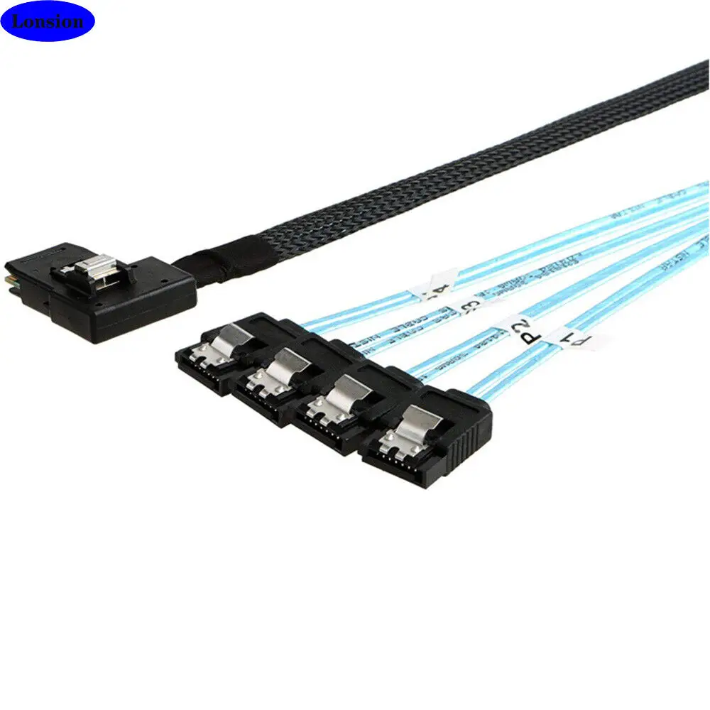 

MINI SAS SFF-8087 to 4-port SATA female connection cable For Server