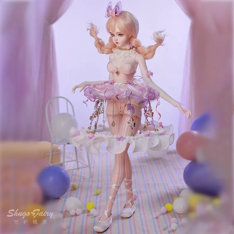 Original Bjd Doll 1/4 Fullset Big Chest Ballerina Toys Resin Ball Jointed Dolls Shugafairy Collection Girl Heart Christmas Gifts