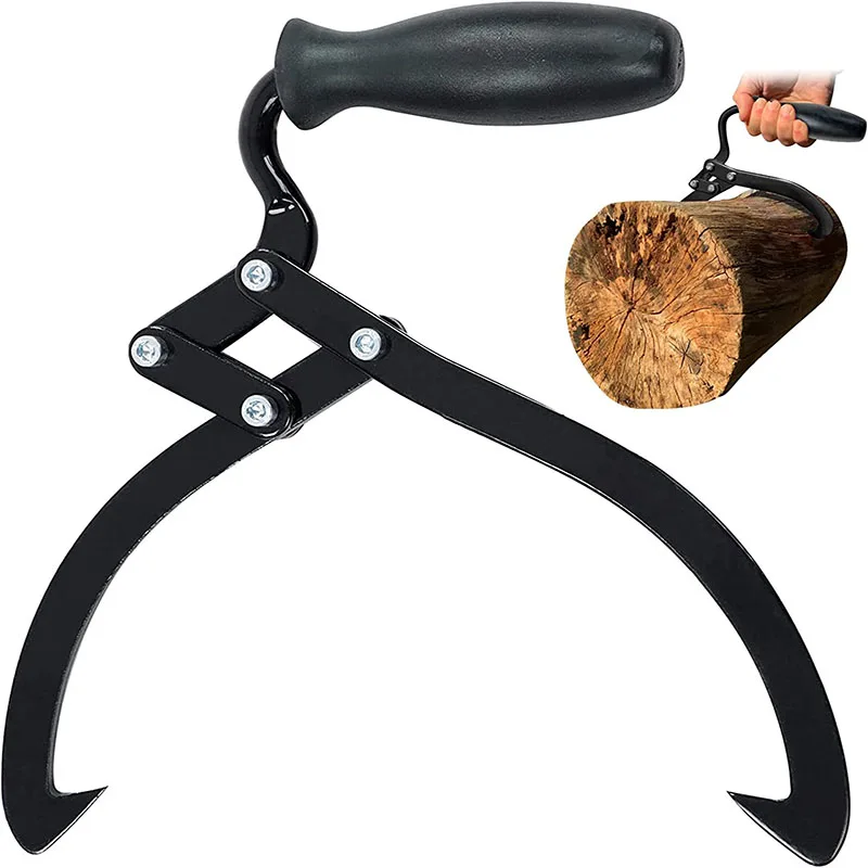

Non-Slip Log Tongs Logging Skidding Tool for Lifting Handling Dragging and Carrying - Grip Logging Skidding Tongs