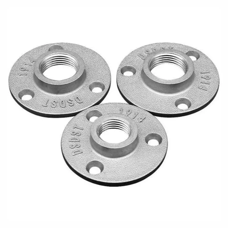 5pc Iron Pipe Fittings Wall Mount Floor Antique DN15 DN20 Flange Piece Hardware Tool Cast Iron Flanges Gietijzeren Buisleidingen