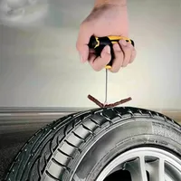 Car Tire Repair Tool Kit with Rubber Strips Tubeless Tyre Puncture Studding Plug Set Motorcycle Truck Vacuum Tire Repair Tool