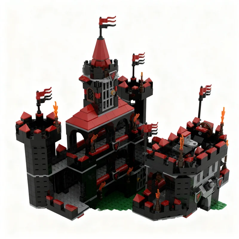1178pcs MOC Castle The Dragon Wizard's Castle Model Building Blocks Christmas Gifts Architecture Toy Birthday Assemble Creative