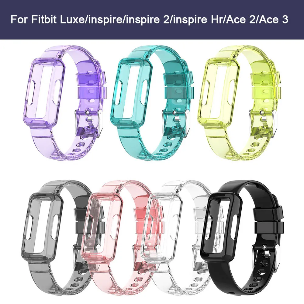 

Прозрачный ремешок для Fitbit Luxe/Ace 2 3, сменный браслет для Fitbit Inspire 2/inspire Hr, ремешок для часов с кристаллами, браслет