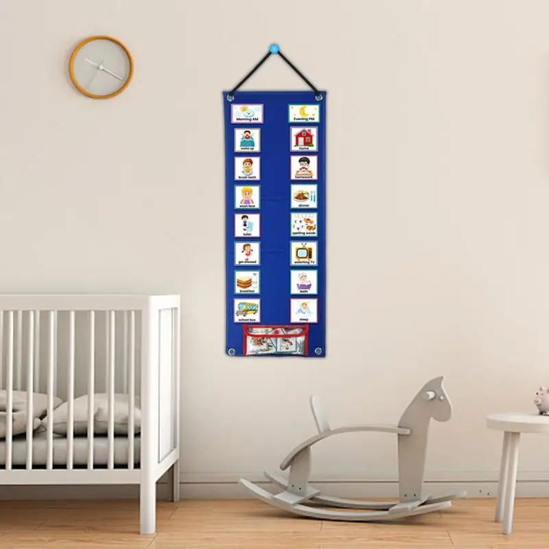 Daily Visual Schedule For Kids Visual Kids Chart Children Behavior Sticker Chart Kids Learning Calendar Sturdy & Multifunctional